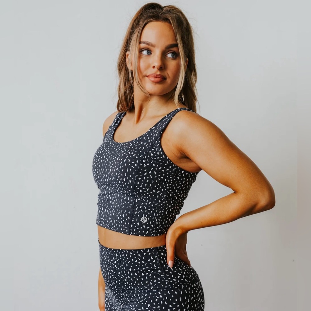 Astoria Activewear Luce Ignite Sports Crop - Black Speckle